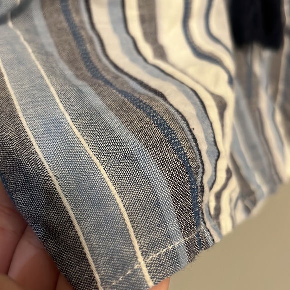 Cute beach themed blue and white halter top romper - Picture 4 of 4